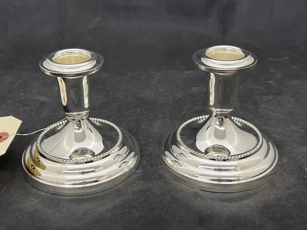 2 - Silver Plate Candlestick Holders