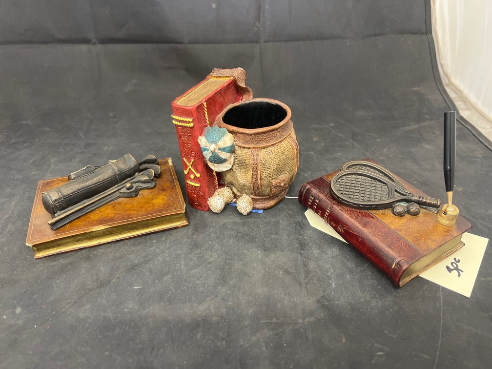 4 Pcs - Paperweights & Antler Penholder