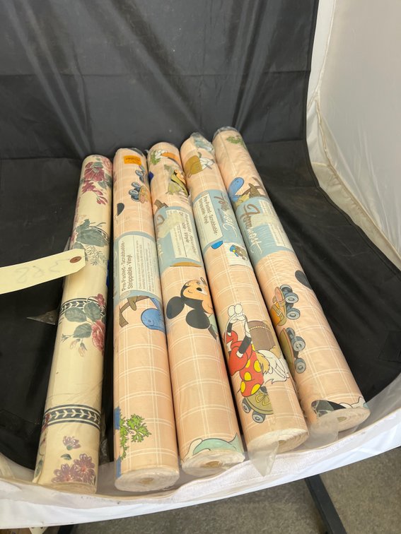 4 Rolls Disney Wallpaper & 1 Roll Floral Wallpaper