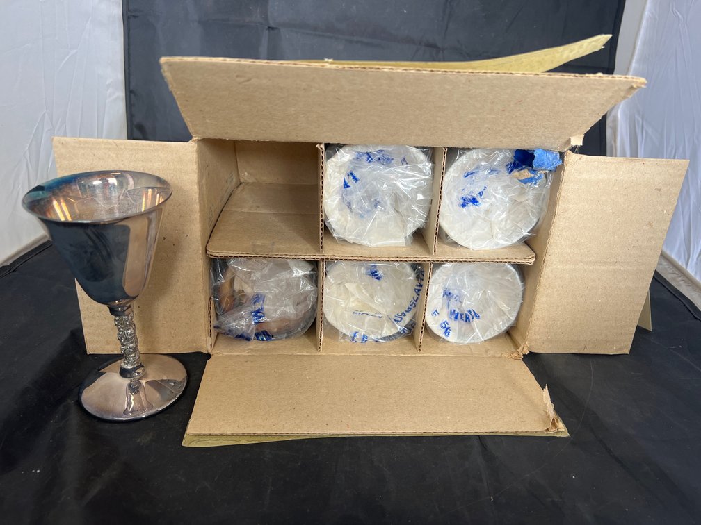 6 Pcs - FB Rogers Silver Plate Stemware