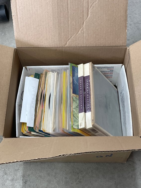 Box of Assorted Vinyl Records