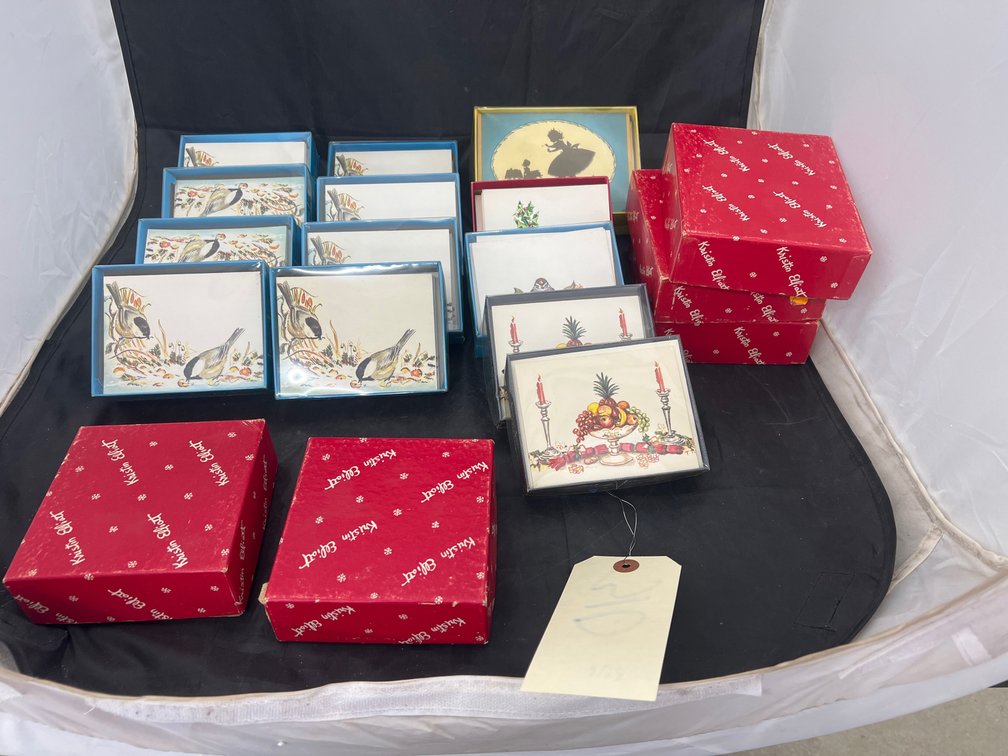 Pile of Assorted Note Cards in boxes