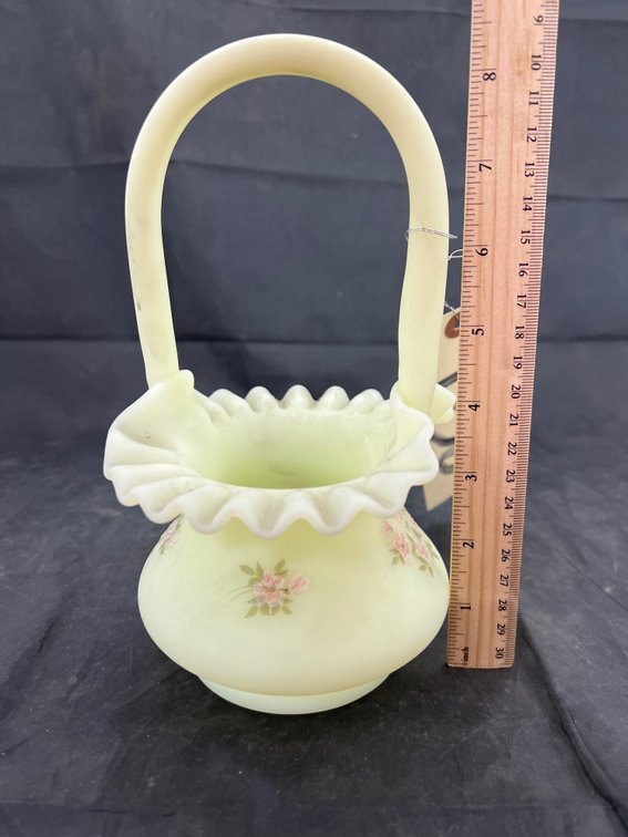 Fenton Hand Painted Basket