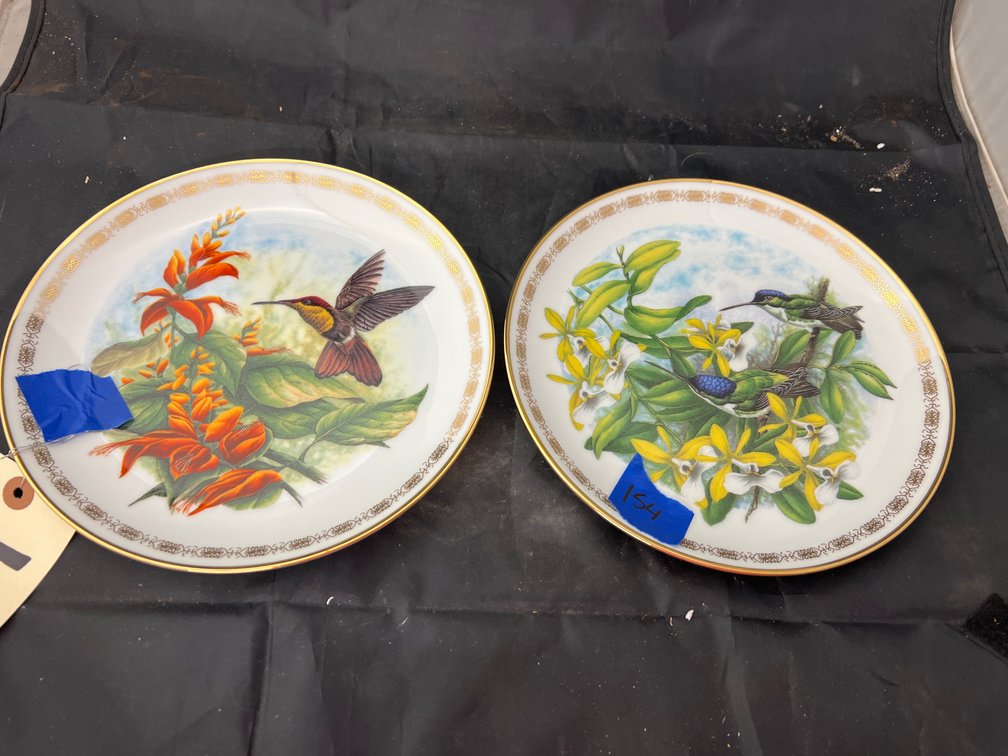 2 - Decorative Hummingbird Plates