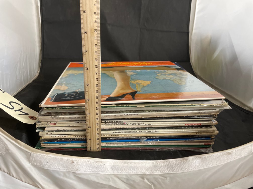 Stack of Assorted Vinyl Records - approx 21