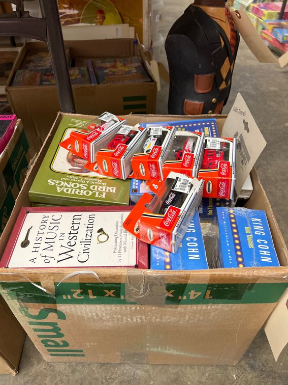 Assorted Books on Tape & Coca Cola Memorabilia