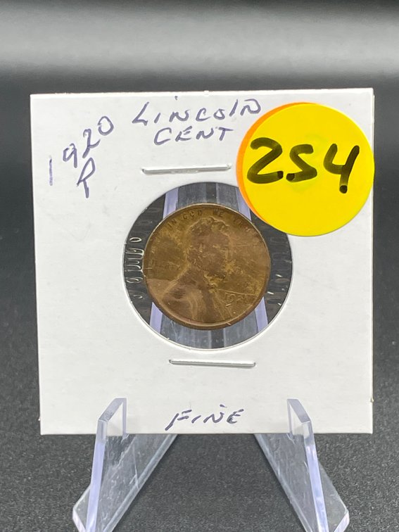 1920-P Lincoln Wheat Cent Fine