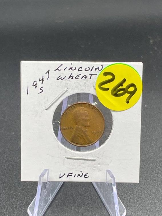 1947-S Lincoln Wheat Cent V Fine