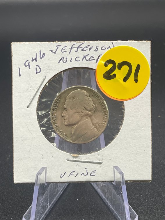 1946-D Jefferson Nickel V Fine