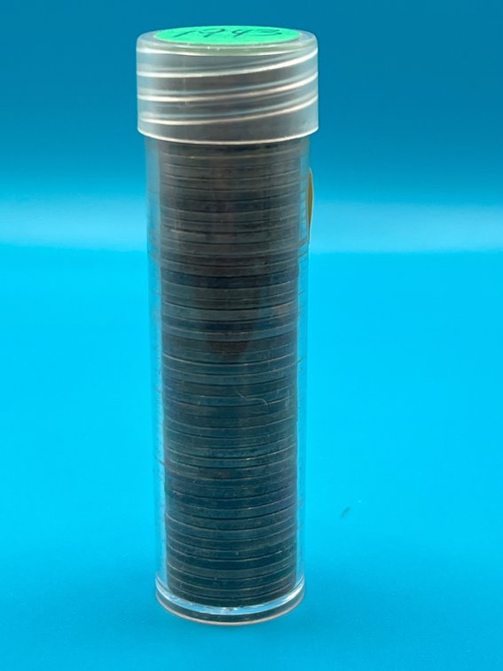 Tube of 1943 Steel Wheat Cents
