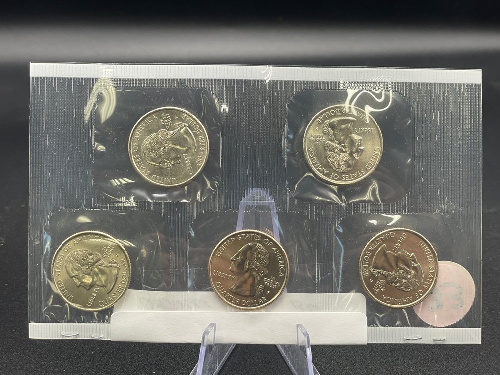 5 Pc Set 1999-P Washington Quarters BU