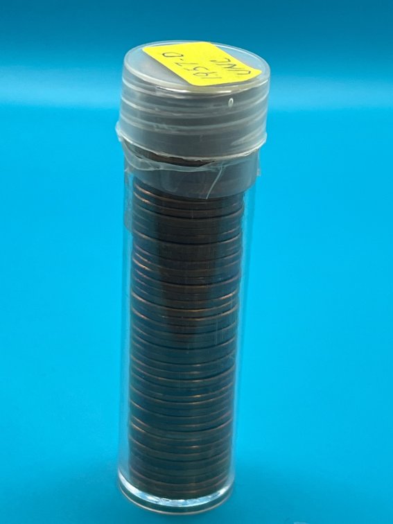 Tube of 1957D Uncirculated Wheat Cents