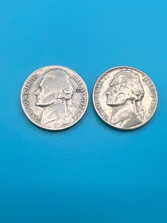 2 - 1950 Jefferson Nickels