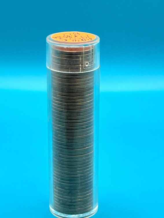 Tube of 1955S BU Lincoln Wheat Cents