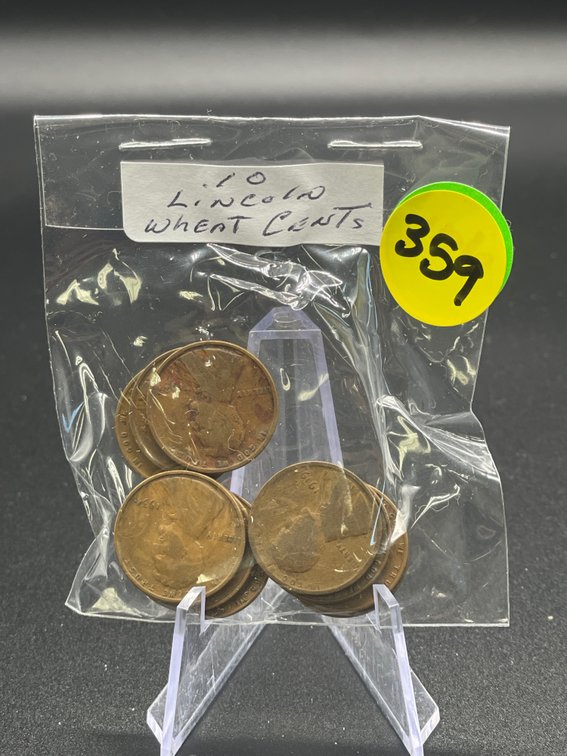 10-Old Lincoln Wheat Cents