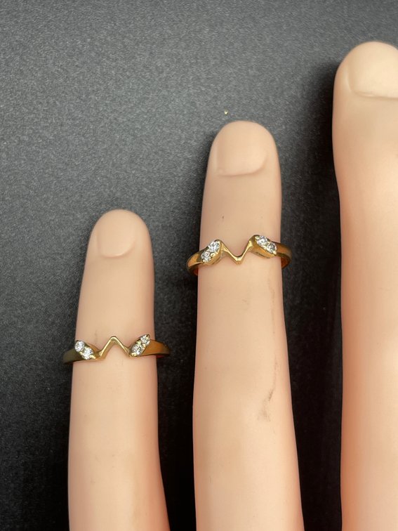 2 - 14K Gold Diamond Rings 3.9 Grams