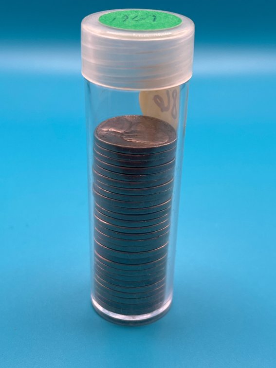 Partial Tube of 1969 Jefferson Nickels