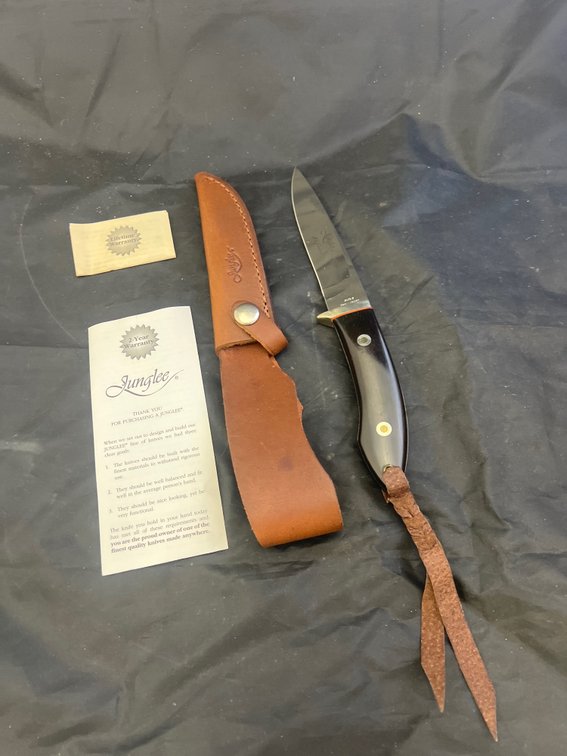 Junglee Takfukta Fixed Blade Knife w/Leather Sheath