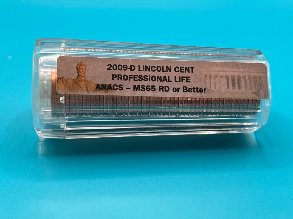 Tube of 2009D Lincoln Cents Professional Life
