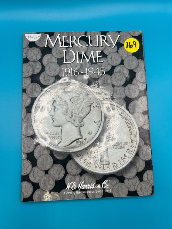 1916-1945 90% Silver Mercury Dimes - Full Book