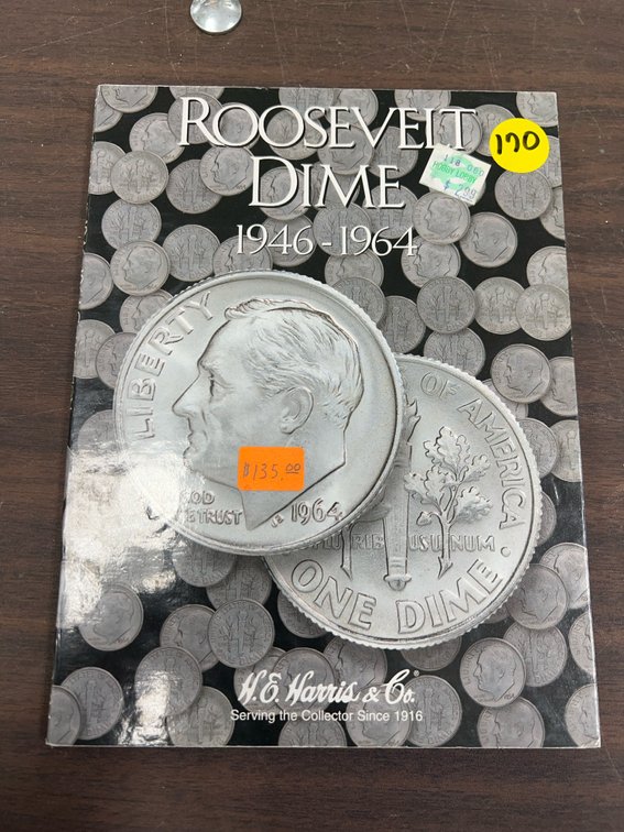 1946-1964 90% Silver Roosevelt Dimes - Full Book
