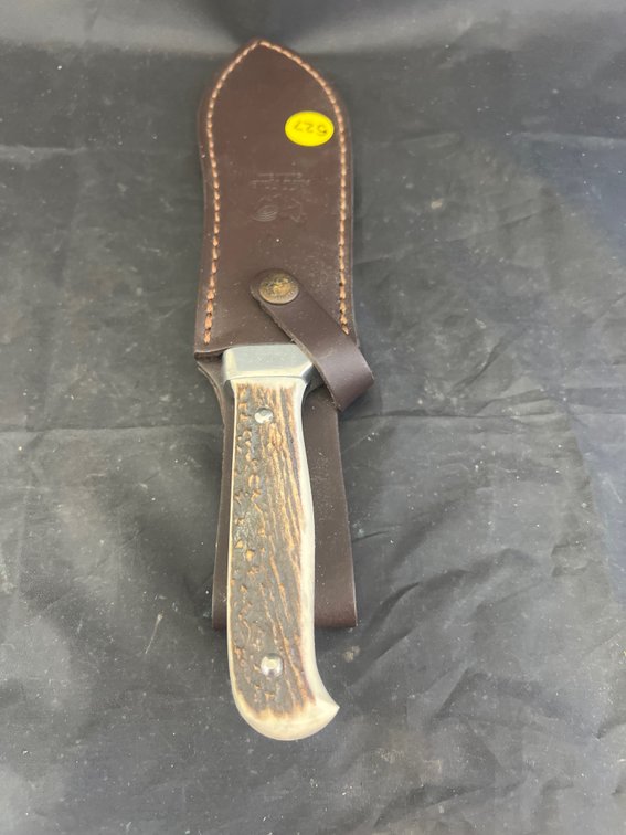 Hen & Rooster Fixed Blade Knife w/Leather Sheath