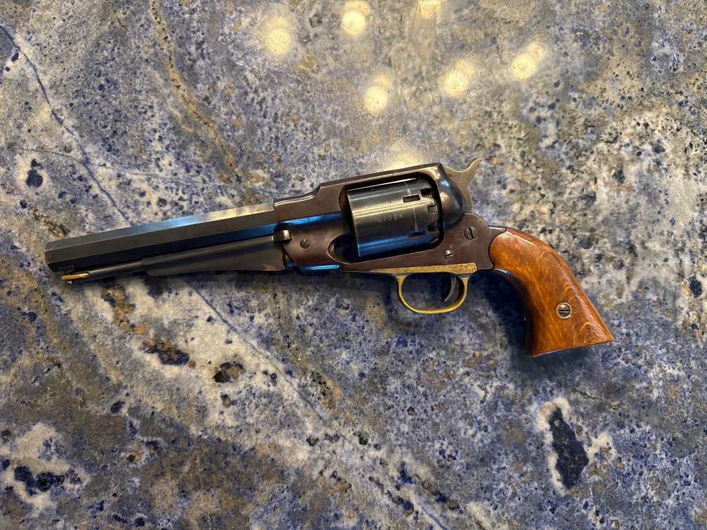 Black Powder 6-Shooter 44 Cal - Hex Barrel - Italian