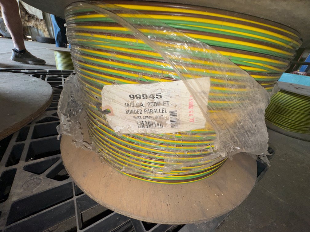 Roll of 18-3 Trailer Wire - 18 Gauge - 2500ft - NEW Unopened