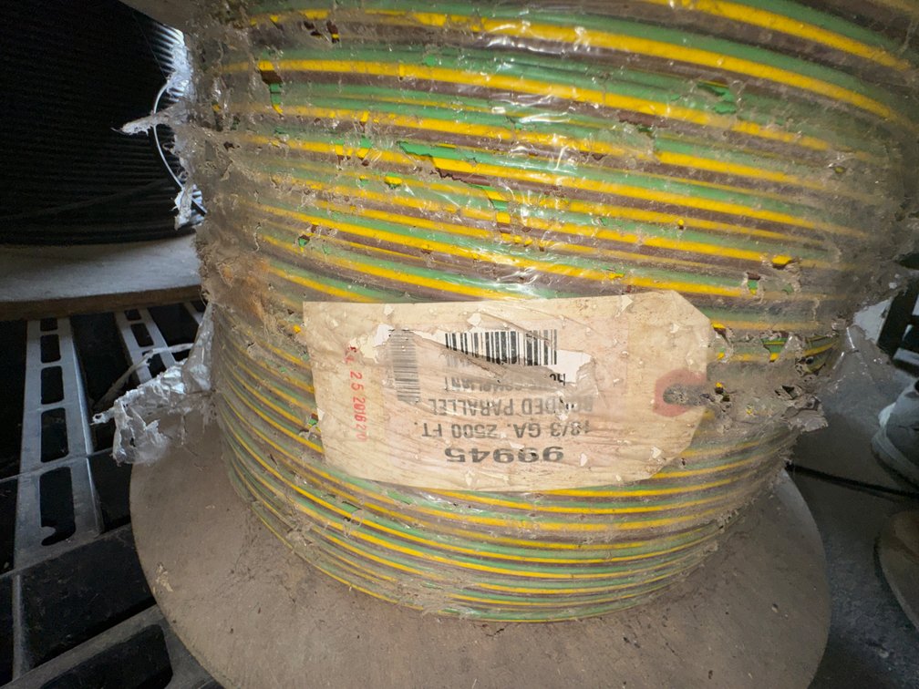 2 Partial Rolls of 18-3 Trailer Wire - 18 Gauge - approx 2500ft