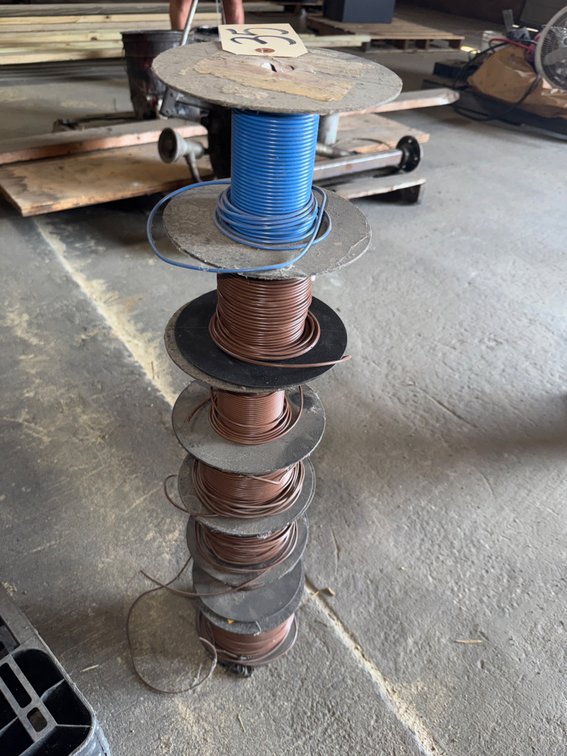 7 Partial Rolls 16 Gauge Trailer Wire - approx 2000ft