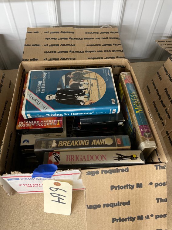 Box of Assorted VHS Tapes