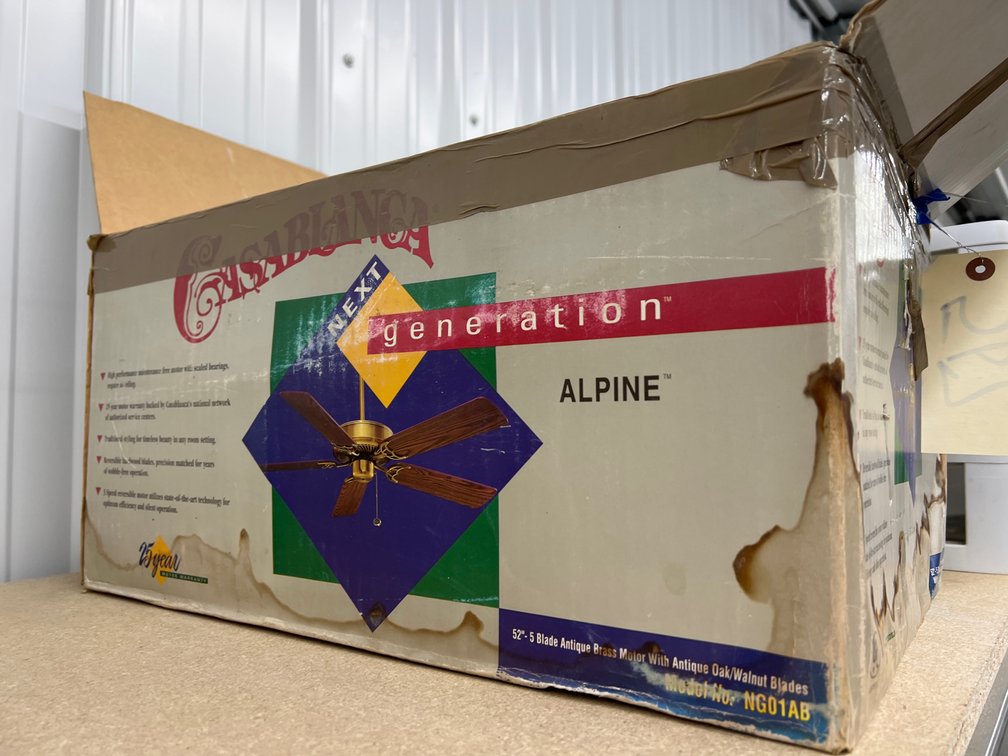 Alpine Ceiling Fan in box
