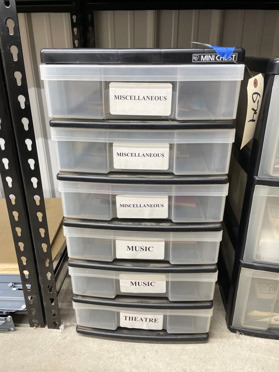 6-Drawer Plastic Organizer w/Assorted Stationary - Postcards &