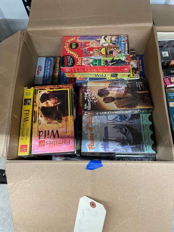 Box of Assorted VHS Tapes