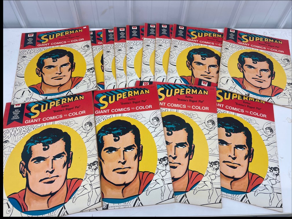 Stack of Superman Giant Coloring Books