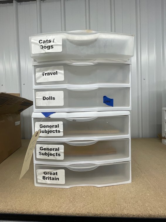 2 - 3-Drawer Plastic Organizers w/Assorted Booklets & More
