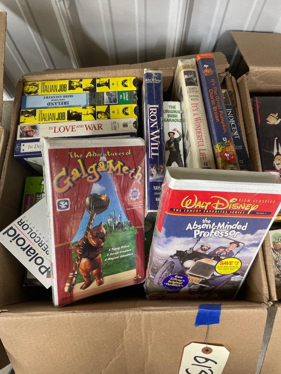 Box of Assorted VHS Tapes