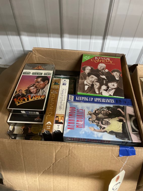 Box of Assorted VHS Tapes