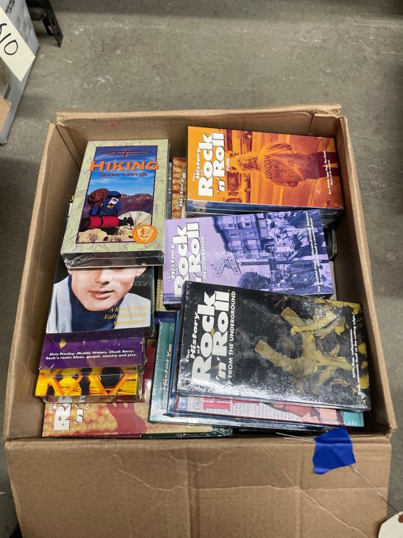 Box of Assorted VHS Tapes