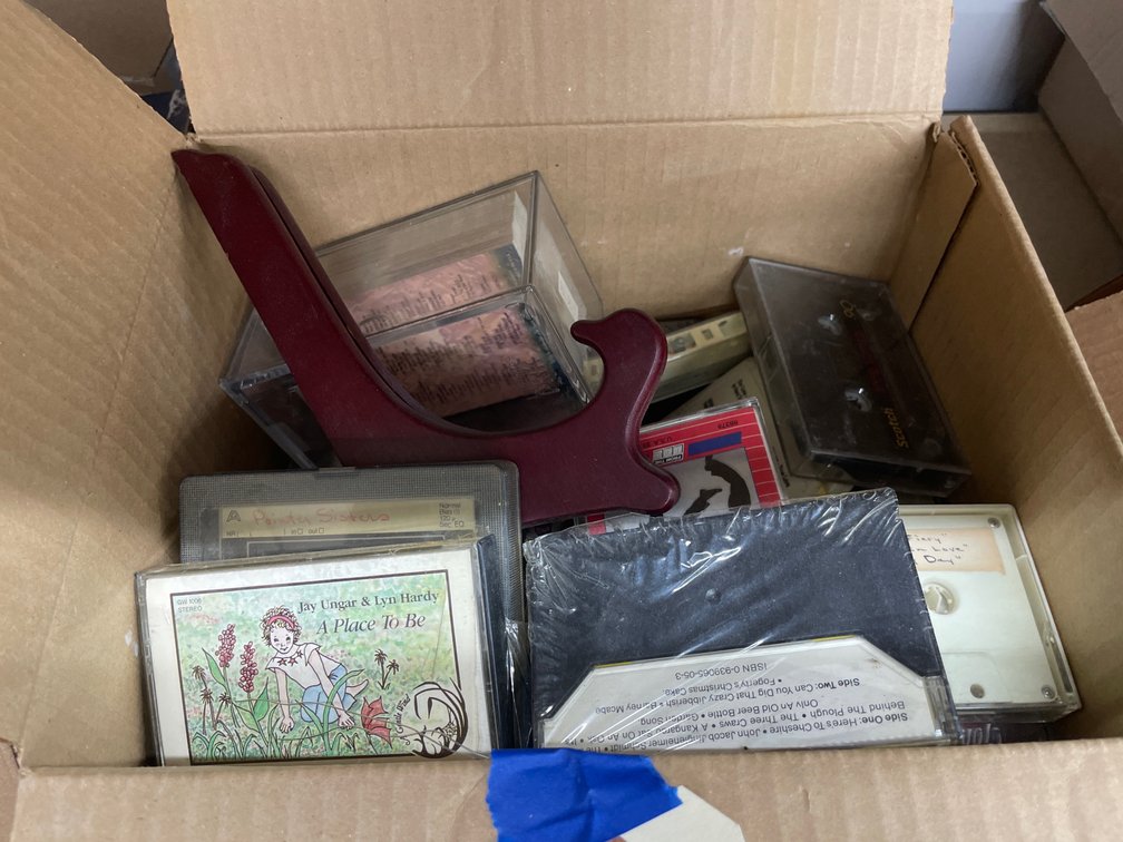 Box of Assorted Cassette Tapes - Trading Cards
