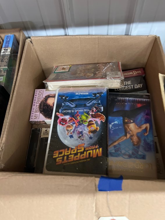 Box of Assorted VHS Tapes