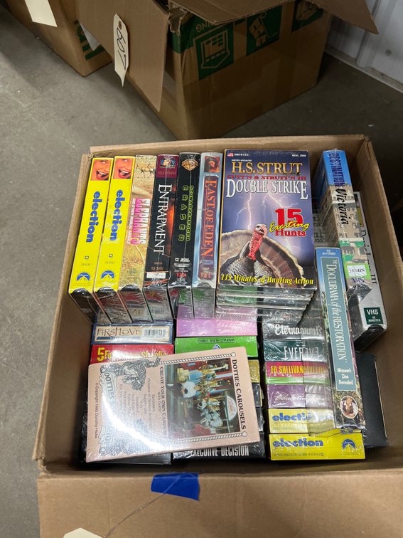 Box of Assorted VHS Tapes
