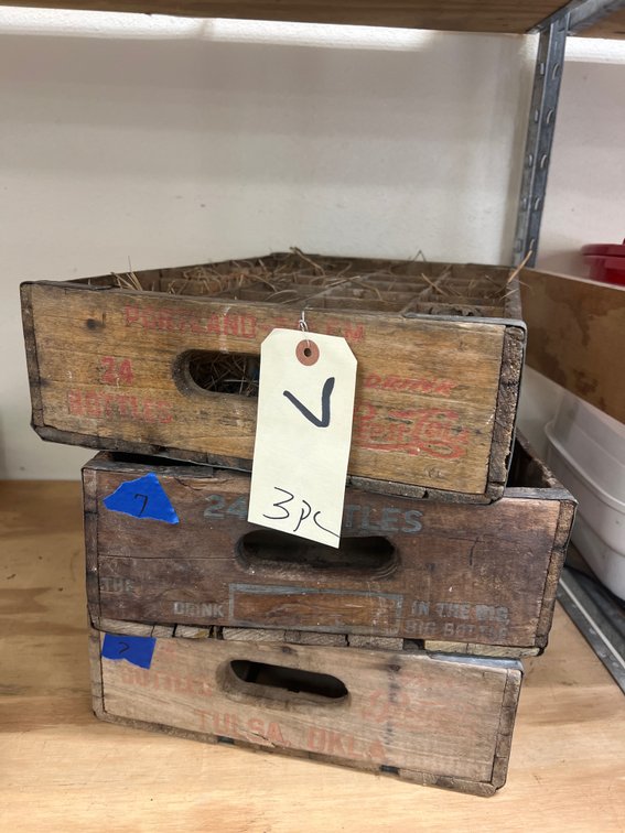 3 Pcs - Wooden Pop Crates - 2 are Pepsi