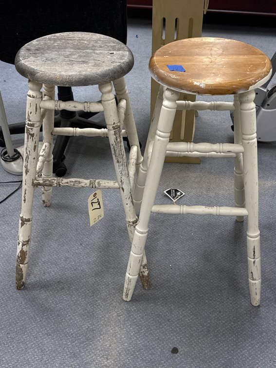 2 - Wooden Bar Stools 30"H