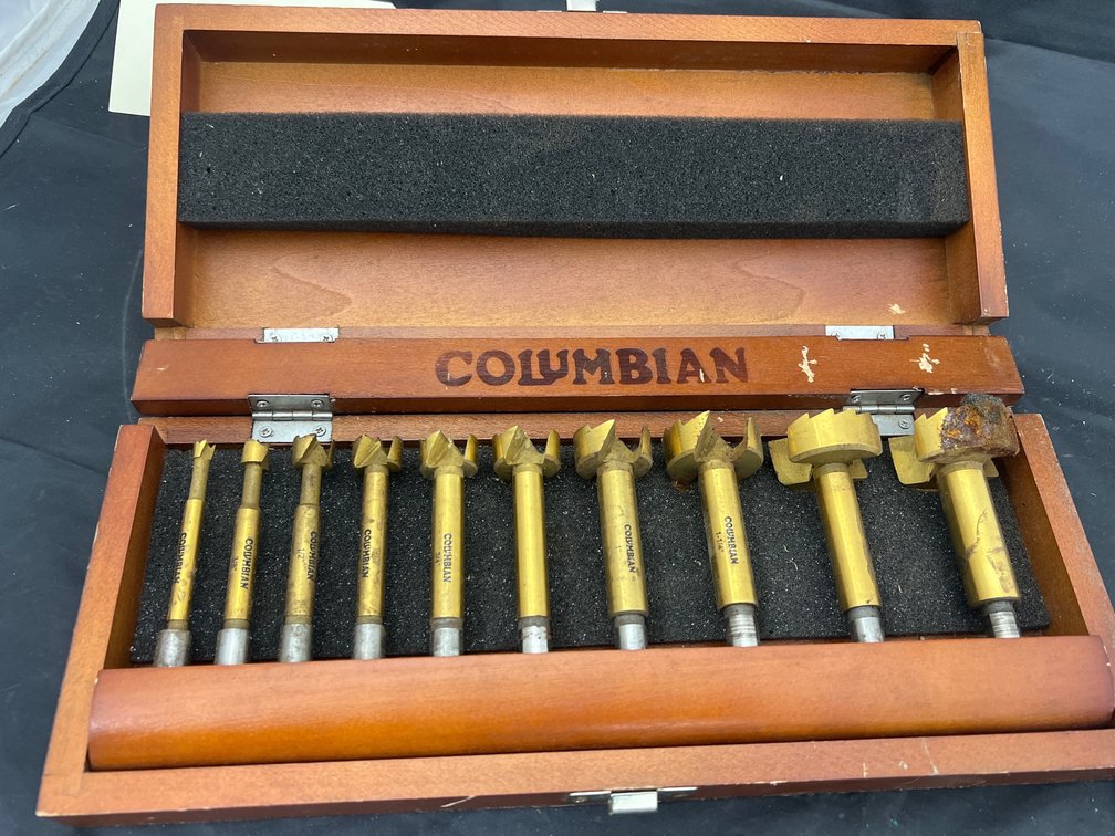 Columbian Router Bits in Wooden Case