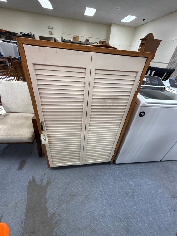 Wooden Cabinet w/Door 32"L x 25"W x 50"H