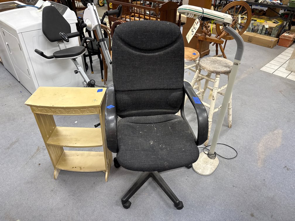 3 Pcs - Adjustable  Floor Light - Office Chair - 2 Tiered Wood