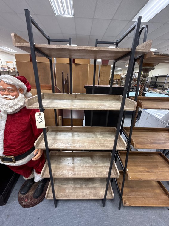 5-Tiered Wood/Metal Shelf 32"L x 13"W x 70"H