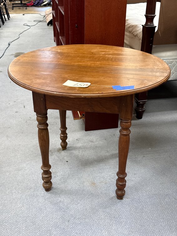 Wooden Side Table 34"Dia x 30"H