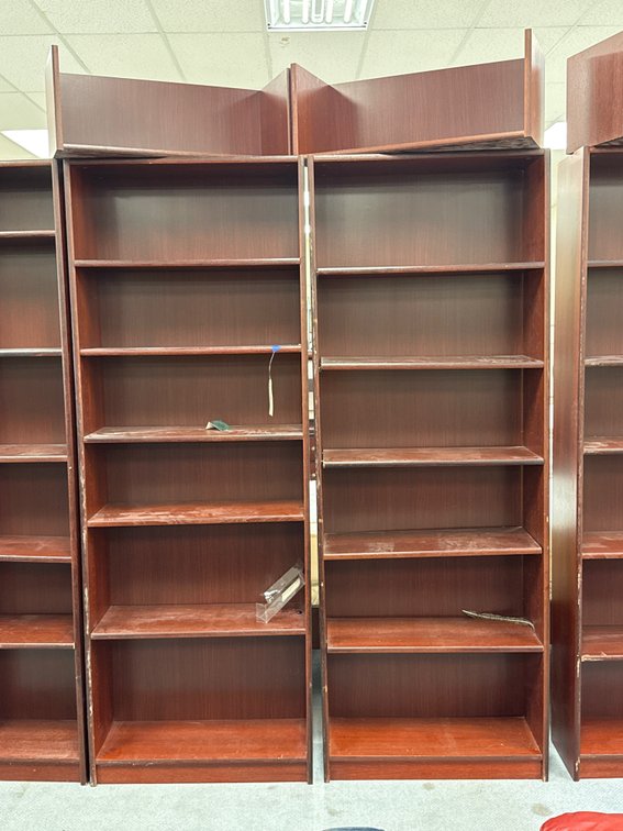 2 - 7-Shelf Bookcases 20"L x 11"W x 95"H
